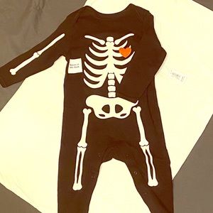 Skeleton Halloween Glow In the Dark Romper